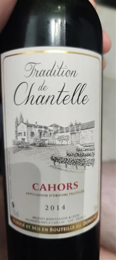 Sudoeste Cahors Domaine Chantelle Tradition 2014