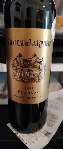 Bordeaux Fronsac Domaine La Rivière 2022