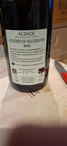 Alsacia Meckert Klevener de Heiligenstein 2023