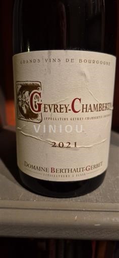 Burgundi Gevrey-Chambertin Domaine Berthaut Gerbet 2021