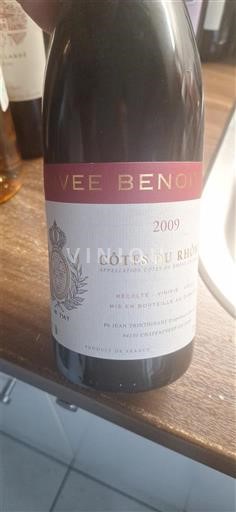 Thung lũng Rhône Côtes-du-rhône Cuvée Benoit 2009