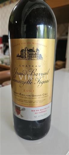 Bordeaux Saint-Émilion Grand Cru Château Grand Barrail Lamarzelle Figeac 2001