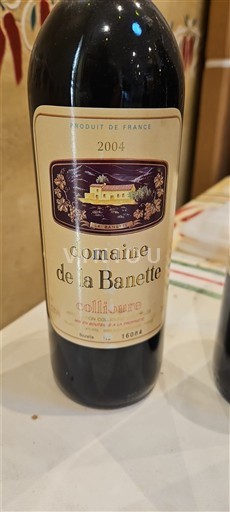 Roussillon Collioure Domaine La Banette 2004