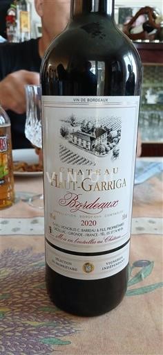 Bordeaux Château Haut-Garriga 2020