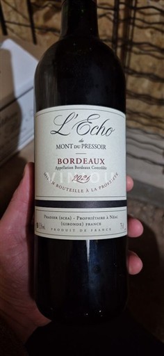 Bordeaux Mont du Pressoir L'Echo 2021