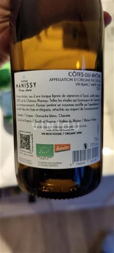 Thung lũng Rhône Côtes-du-rhône Château Manissy 2014