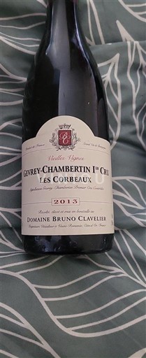 Burgundi Gevrey-Chambertin Premier Cru Domaine Bruno Clavelier Les Corbeaux 2013