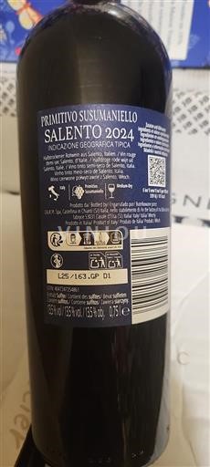 Apulien Susumaniello Salento Primitivo Susumaniello 2024