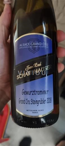 Alsace Alsace Grand Cru Grand Cru Jean-Paul Schaffhauser Gewurztraminer Grand Cru Steingrubler 2018