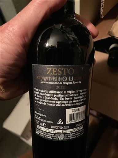 Puglia Primitivo di Manduria Zesto 2022