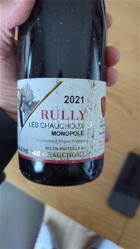 Burgundi Rully Domaine Des Chauchoux Les Chauchoux Monopole 2021