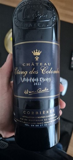 Languedoc Corbières Château Étang des Colombes Bois des Dames 2022