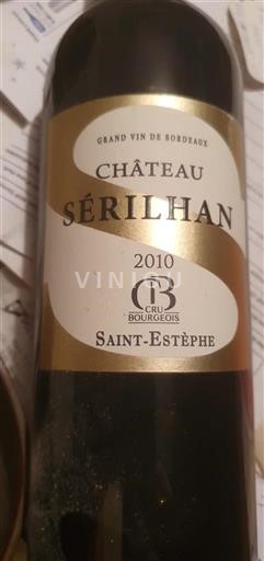 Burdeos Saint-Estèphe Cru Bourgeois Château SÉRILHAN 2010