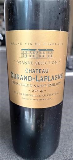 Bordeaux Puisseguin-saint-émilion Château Durand-Laplagne Grande Sélection 2014