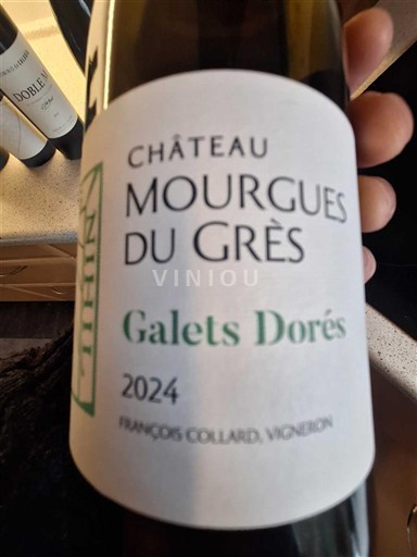 Vina Blanc sec Galets Dorés Mourgues du gres 2024 Francija Rona dolina Costières de Nîmes AOC