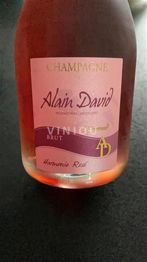 Šampanja Šampanjec Alain David Harmonie Rosé Neleten.