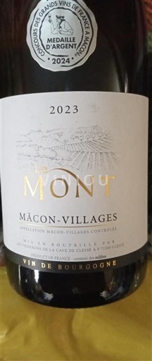 Burgundi Mâcon ja Mâcon-kylät La Cave de Chaintré-Prissé Le Mont 2023