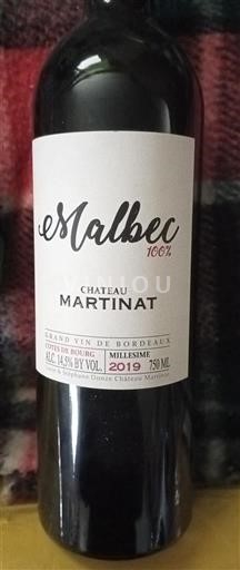 Bordeaux Côtes-de-bourg Château Martinat Le Malbec 100% 2019