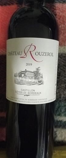 Bordéus Castillon-côtes-de-bordeaux Château Rouzerol 2019