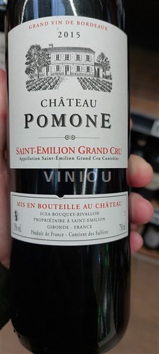 Bordeaux Saint-Émilion Grand Cru Château Pomone 2015