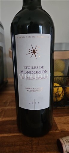 Bordeaux Saint-Émilion Grand Cru Grand Cru Château Mondorion Étoiles de Mondorion 2015