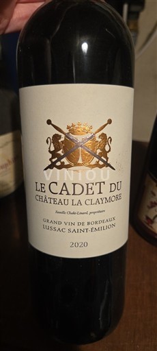 Bordeaux Lussac-saint-émilion Château La Claymore Le Cadet du Château La Claymore 2020