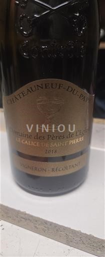 Rhônen laakso Châteauneuf-du-Pape Domaine Des Pères de l'Eglise Le Calice de Saint Pierre 2018