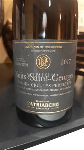 Burgundy Nuits-Saint-Georges Premier Cru Patriarche Père & Fils Emotion 2017