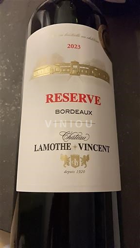 Burdeos Bordeaux Château Lamothe-Vincent Réserve 2023
