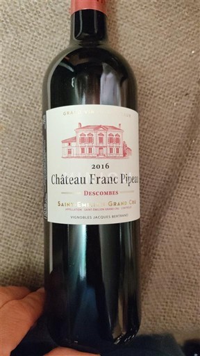 Bordeaux Saint-Émilion Grand Cru Château Franc Pipeau Descombes 2016