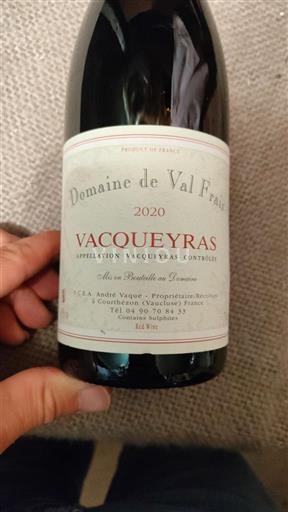 Vallée du Rhône Vacqueyras Domaine Val Frais 2020