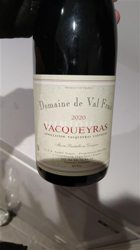 Rona dolina Vacqueyras Domaine Val Frais 2020