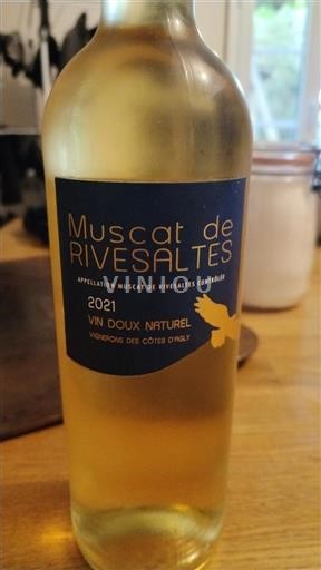 Roussillon Muscat de Rivesaltes Vignerons des Côtes Agly Vin Doux Naturel 2021