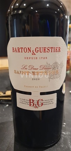 Burdeos Saint-Estèphe Barton & Guestier Les Deux Dames 2023