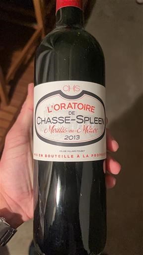Bordeaux Moulis-en-Médoc Château Chasse Spleen L'Oratoire de Chasse-Spleen 2013