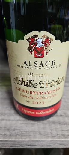 Alsacia Domaine Achille Thirion Gewurztraminer Lieu-dit Schlossreben 2023