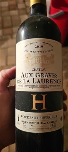 Bordeaux Bordeaux supérieur Château Aux Graves de La Laurence Réserve Traditionnelle 2019