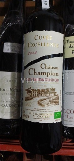 Bordeaux Saint-Émilion Grand Cru Grand Cru Château Champion Excellence 2022