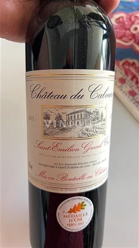 Bordeaux Saint-Émilion Grand Cru Grand Cru Château Calvaire 2015