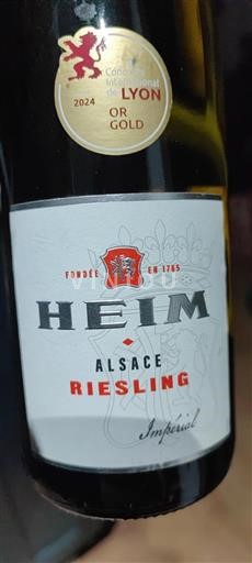 Alsacia Grand Cru Heim Impérial Sin añada