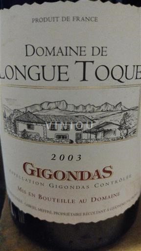 Vallée du Rhône Gigondas Domaine Longue Toque 2003