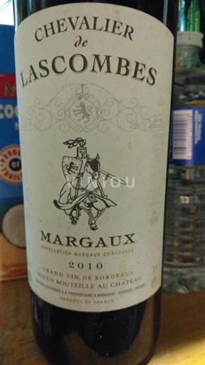 Bordeaux Margaux Château Lascombes Second vin = Chevalier de Lascombes 2010