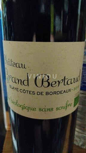 Burdeos Blaye-Côtes de Burdeos Château Grand Bertaud 2016