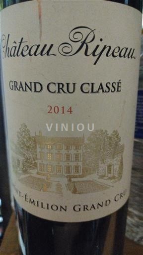 Bordeaux Saint-Émilion Grand Cru Grand Cru Classé Château Ripeau 2014