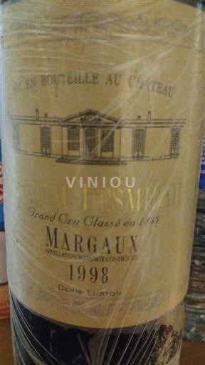 Burdeos Margaux Grand Cru Château Desmirail 1998
