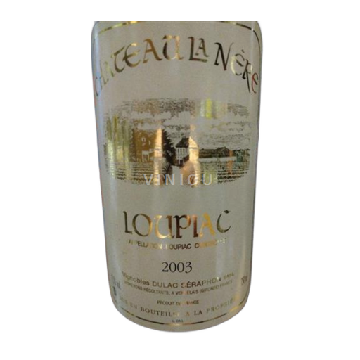 Bordeaux Loupiac Vignobles Dulac Séraphon 2003