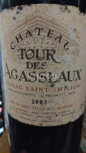 Bordeaux Lussac-saint-émilion Grand Cru Tour des Agasseaux 2003