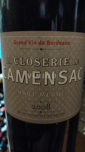 Bordeaux Haut-Médoc Château Camensac La Closerie de 2008