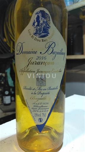 Sydvestfrankrig Jurançon Bazaillacq 2016