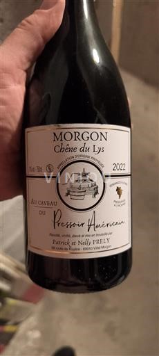 Beaujolais Morgon Pressoir Américain Chêne du Lys 2022
